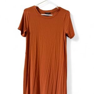 Banana Republic Rust Maxi Dress Women's Size XS Short Sleeve No Belt